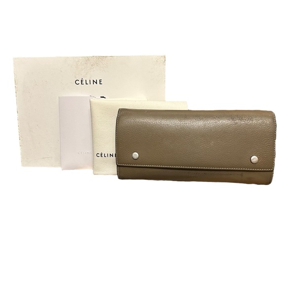 CELINE Taupe Continental Long Wallet - Full Inclusion - Picture 1 of 8